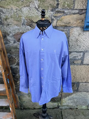 Vintage 1980s/90s YSL Yves Saint Laurent 100% Cotton Oxford Button Down Shirt L | eBay UK