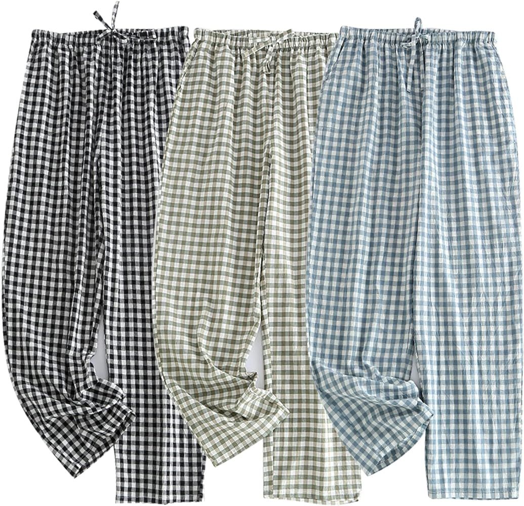 STMAHER Men's Pajama Pants Cotton Pjs Bottoms Lightweight Pajama Bottoms Woven Knit Pants With Po... | Amazon (US)