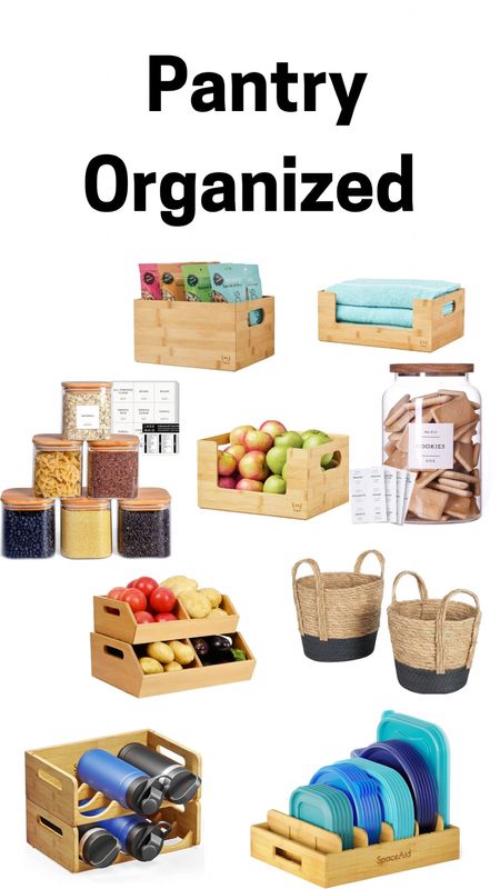 Pantry organization 
#pantry #organized #bamboo 

#LTKhome #LTKfindsunder50 #LTKfindsunder100