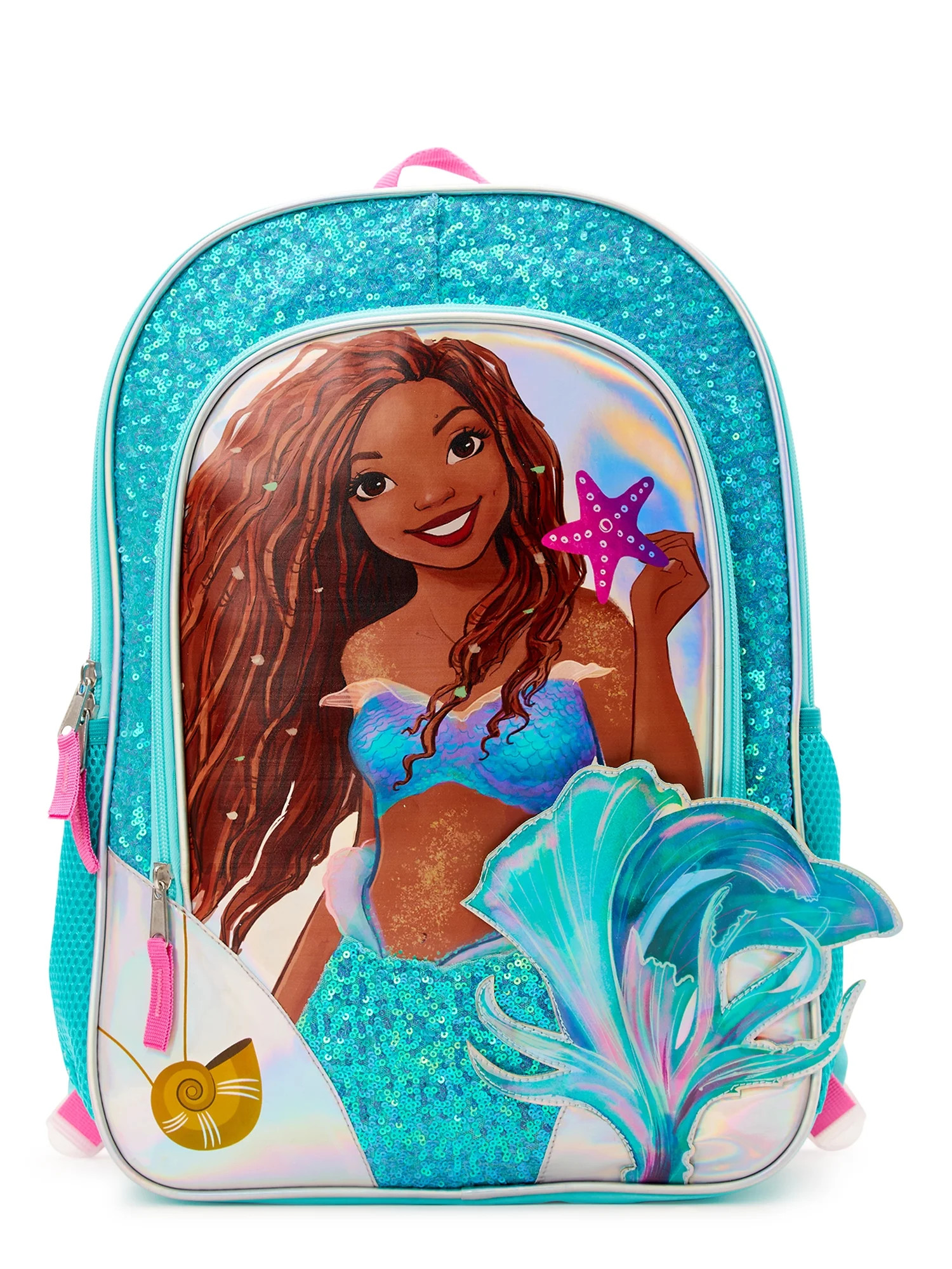 Little Mermaid Kids Ariel Sequin 17" Laptop Backpack | Walmart (US)