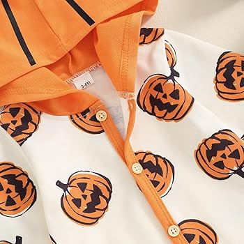 Ayalinggo Newborn Baby Girl Boy Halloween Pumpkin Hooded Outfit Ghost Romper Long Sleeve Bodysuit... | Amazon (US)
