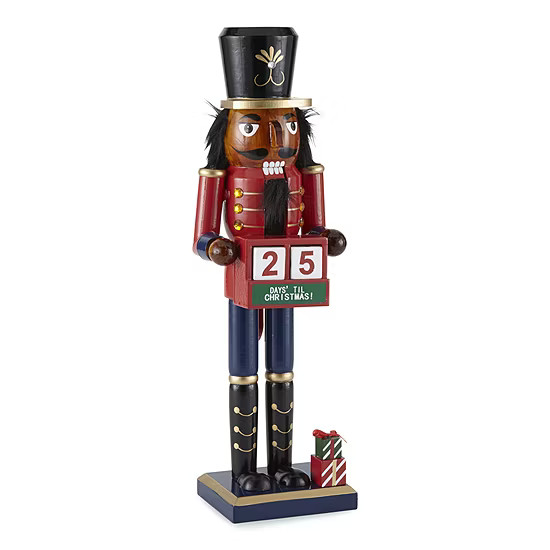 North Pole Trading Co. 14" African American Advent Soldier Christmas Nutcracker | JCPenney