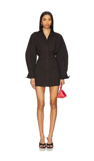 Long Sleeve Shirt Dress in Brown | Revolve Clothing (Global)