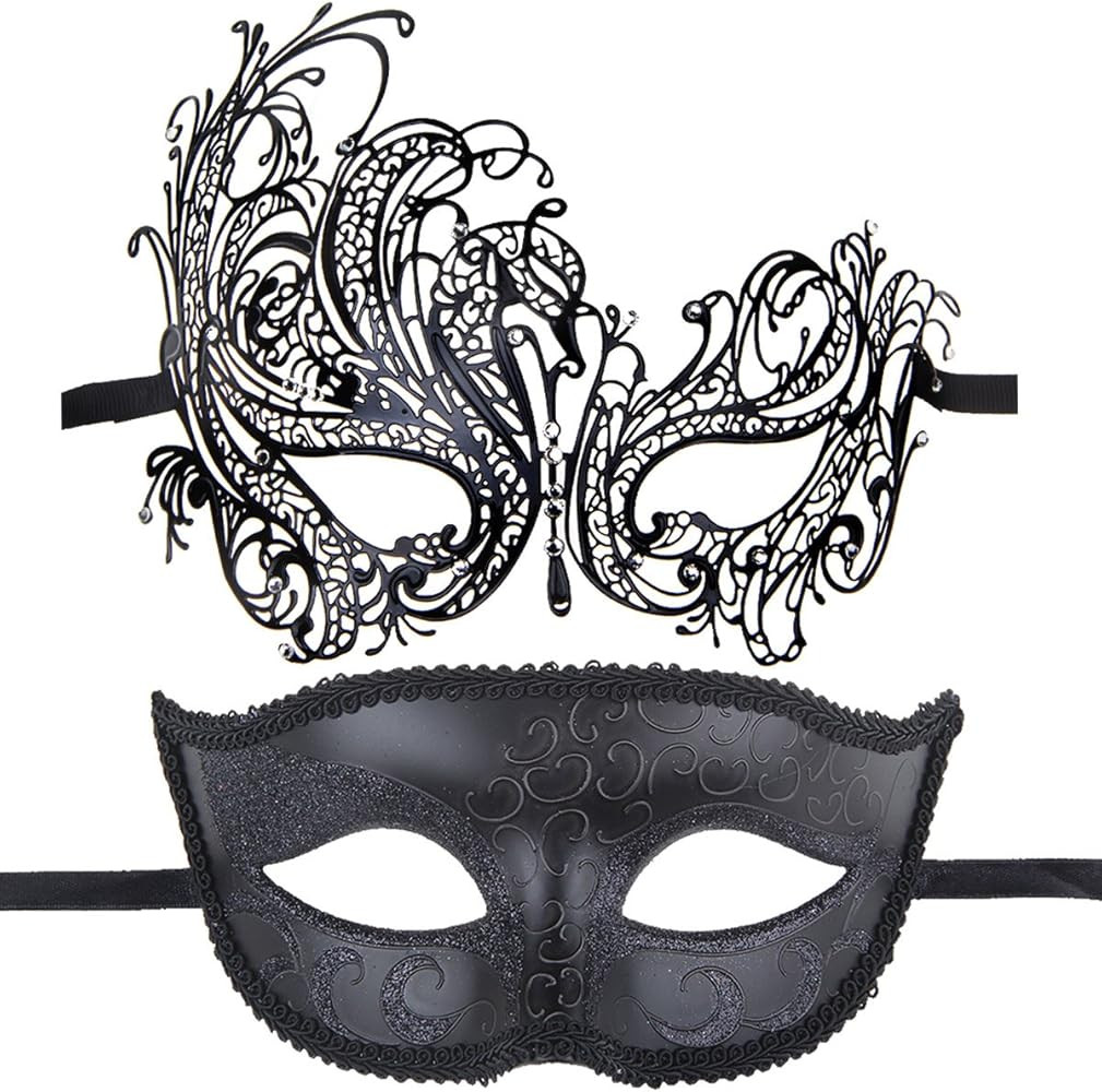 IETANG One Pair Couple's Gorgeous Venetian Masquerade Masks Party Costumes Accessory | Amazon (US)