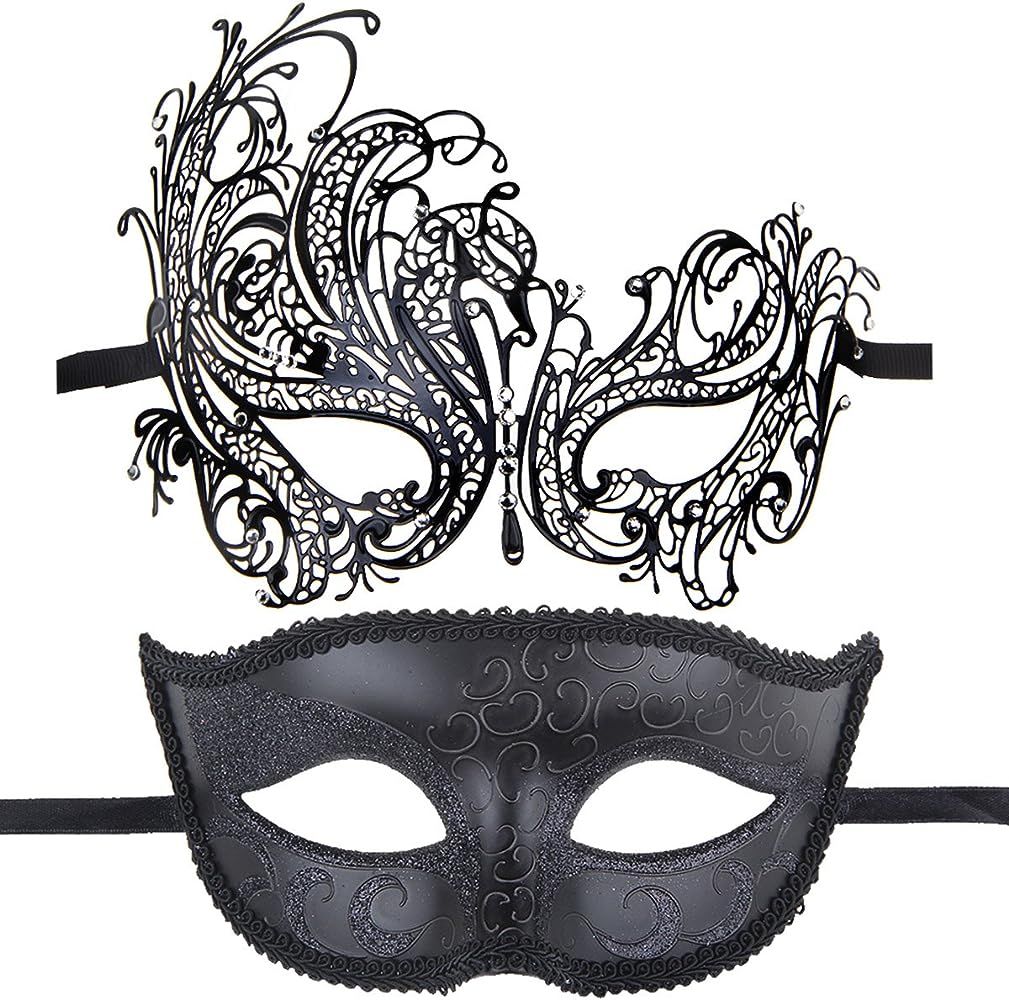 IETANG One Pair Couple's Gorgeous Venetian Masquerade Masks Party Costumes Accessory | Amazon (US)