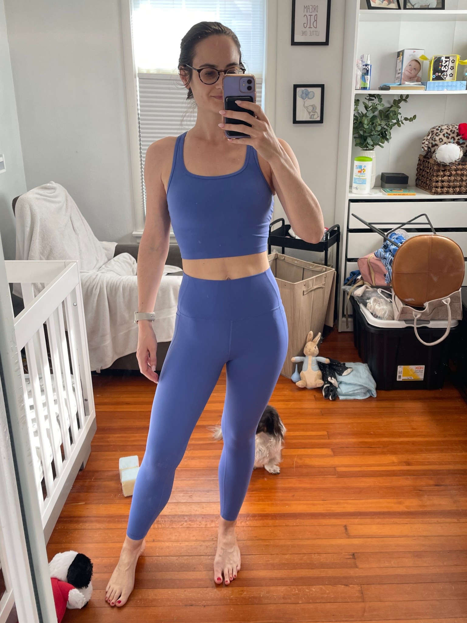 New favorite color!!!!!! Crz yoga set in wild indigo! Obsessed!!!!! Wearing xs bottom and s top. Fabric is like butter it’s so soft! 

#LTKFindsUnder50 #LTKActive