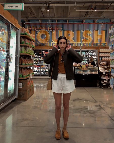 Whole Foods but make it fashion 👉🏽🥔

🛍️🔗 in stories (saved in Nov OOTD highlights) and my LTK in bio 

Details:
Loafers: Emme Parsons
Socks: Madewell
Anklet: Jenny Bird
Cardigan and T-shirt: Sezane
Shorts: Karen Millen
Sunglasses: Morgenthal Frederics 
Necklace: Dorsey 

fall fashion inspo, minimal neutral style, minimalist style, fall styling tips, neutral outfit ideas, daily fashion inspiration, fall styling tips, daily outfit inspiration, casual style, modern cool style, socks and loafers, boxer shorts outfits 

#madewell #stylingideas #stylingtips 
#neutraltones #falltrends #minimaloutfitideas #neutralstyle #neutraloutfits #howtostyle #howtostyleit #dailyoutfitinspo #effortlesschic #casualoutfitideas #fallfashiontrends #falloutfitinspo #coolgirl #itgirlstyle #chicoutfit #sezanelovers #sezane #socksandloafers #boxershorts 


#LTKSeasonal #LTKshoecrush #LTKitbag