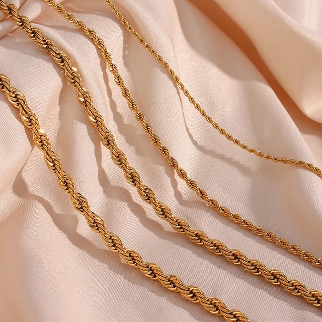 Colliers JOChoker Minimalistes en Acier Inoxydable pour Femme, Corde Torsadée, Bijoux de Base, D... | Aliexpress EU