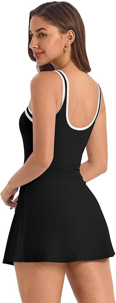 Tennis Dress for Women with Shorts Sleeveless Backless Athletic Golf Dress | Amazon (US)
