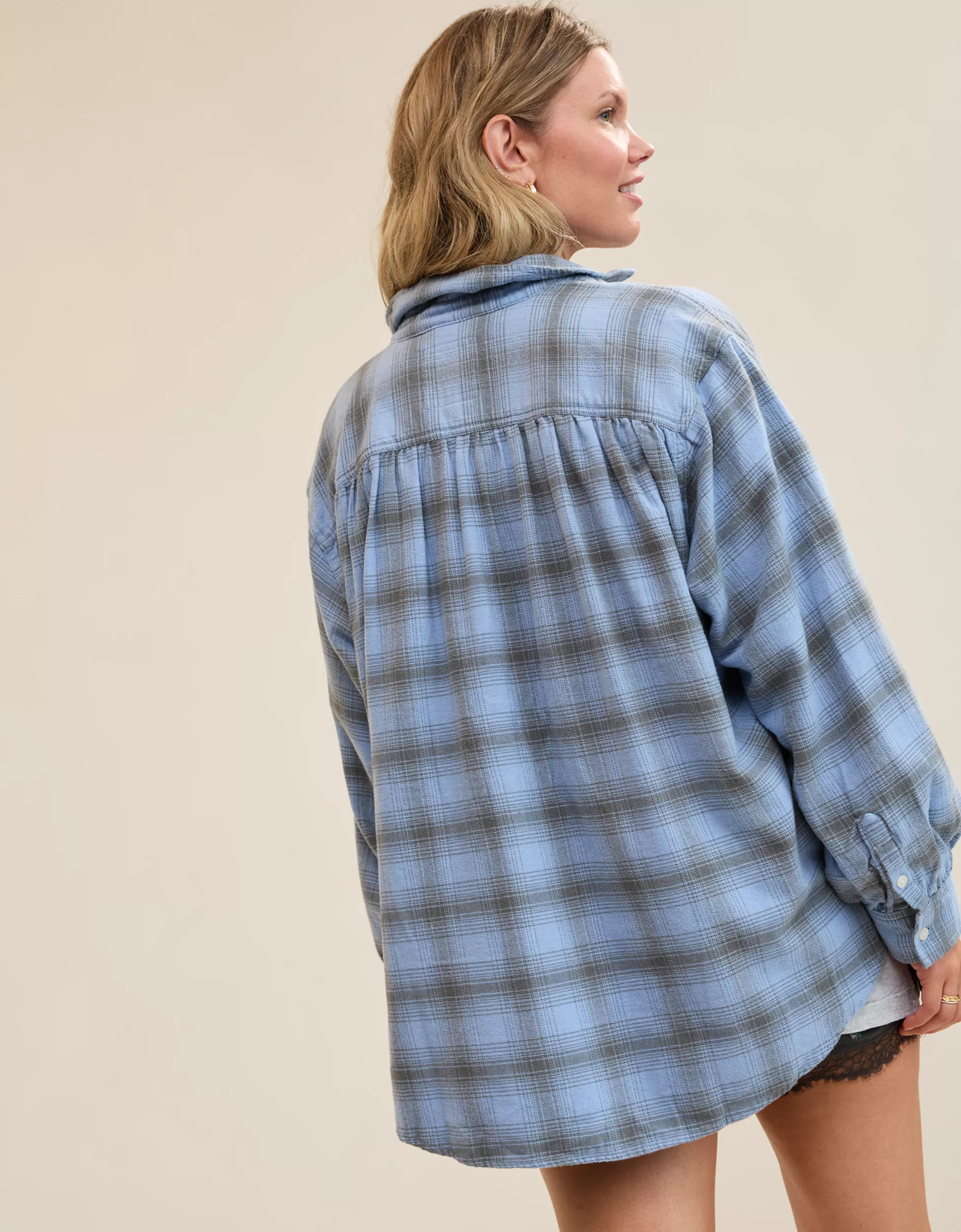Aerie Anytime Fave Flannel Button Down Shirt | Aerie