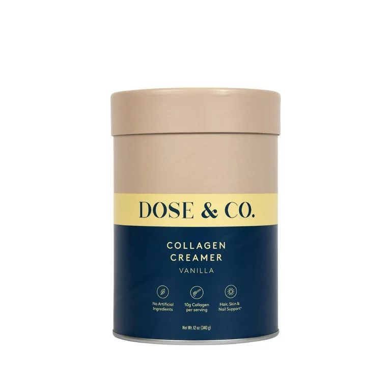 Dose & Co Collagen Powder Creamer, Creamy Vanilla, 340g (12oz) | Walmart (US)