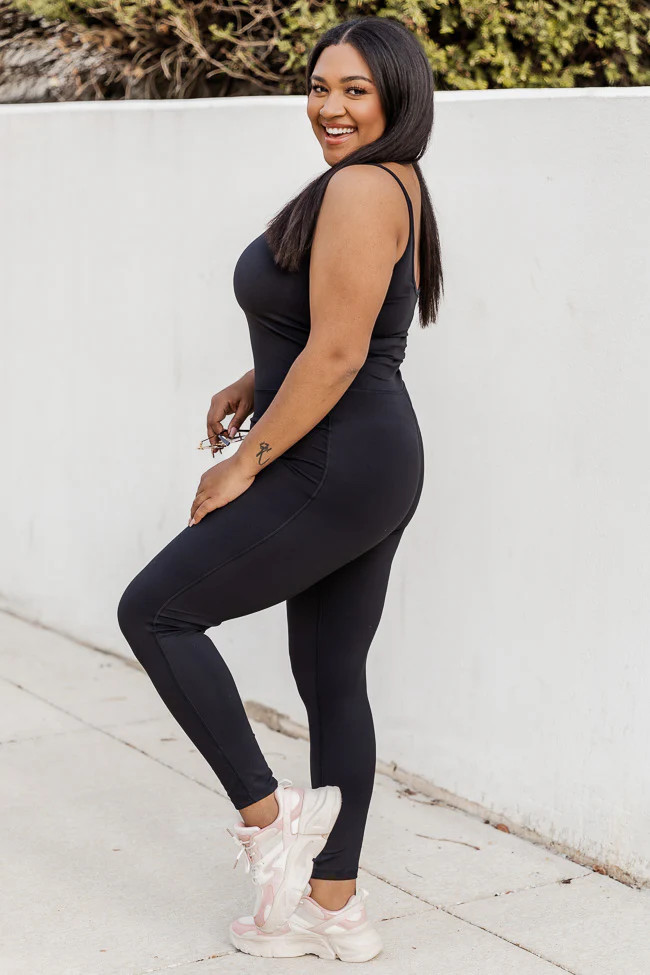 Don't Lose Touch Black Lounge Onesie FINAL SALE | Pink Lily