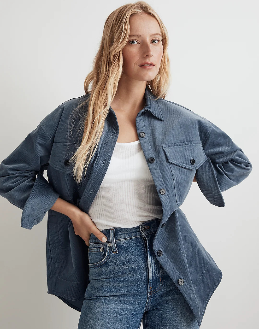 Corduroy Twill Oversized Shirt-Jacket | Madewell