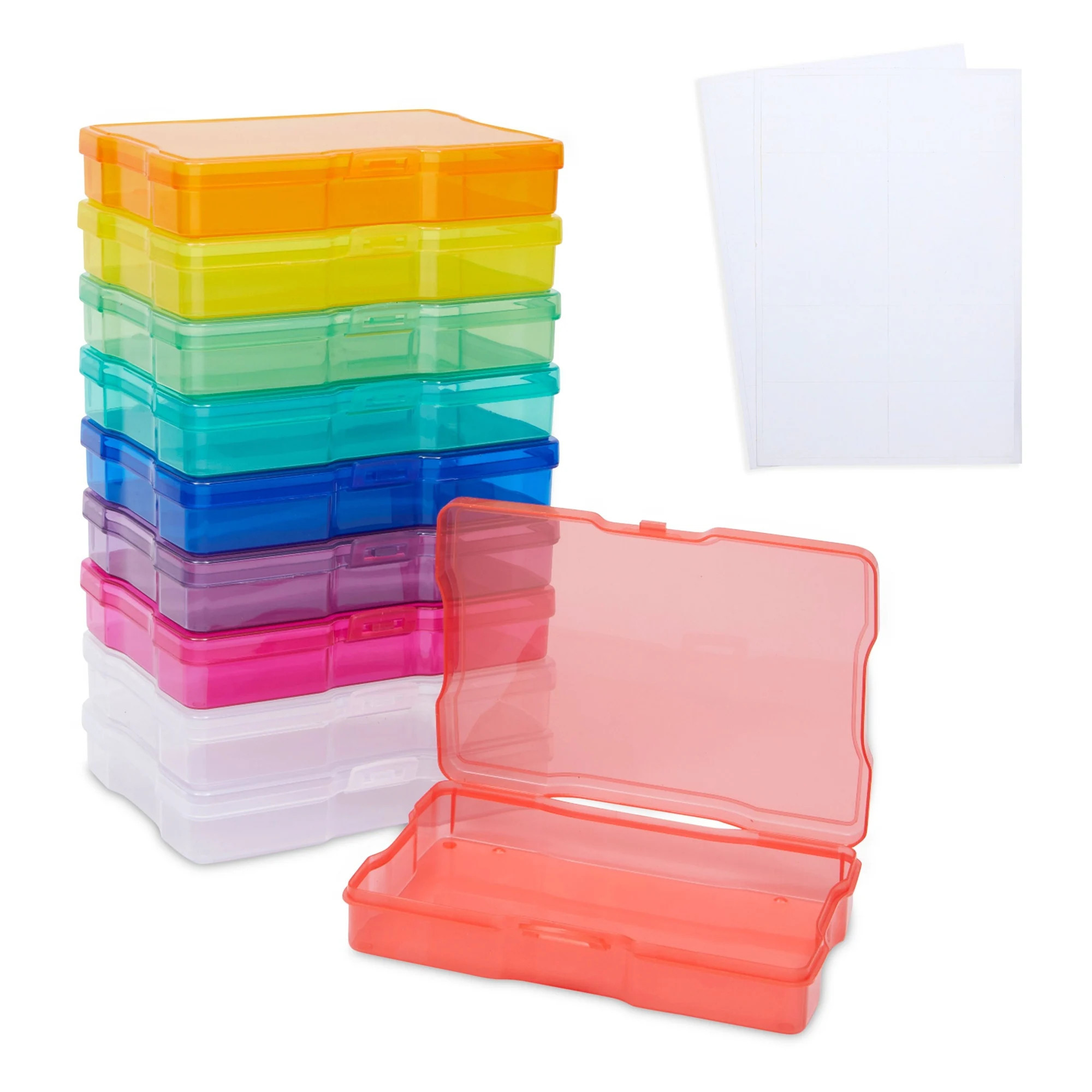 Rainbow Photo Storage Boxes for 4x6 Inch Pictures with 20 Blank Labels (10 Pack) | Bed Bath & Beyond