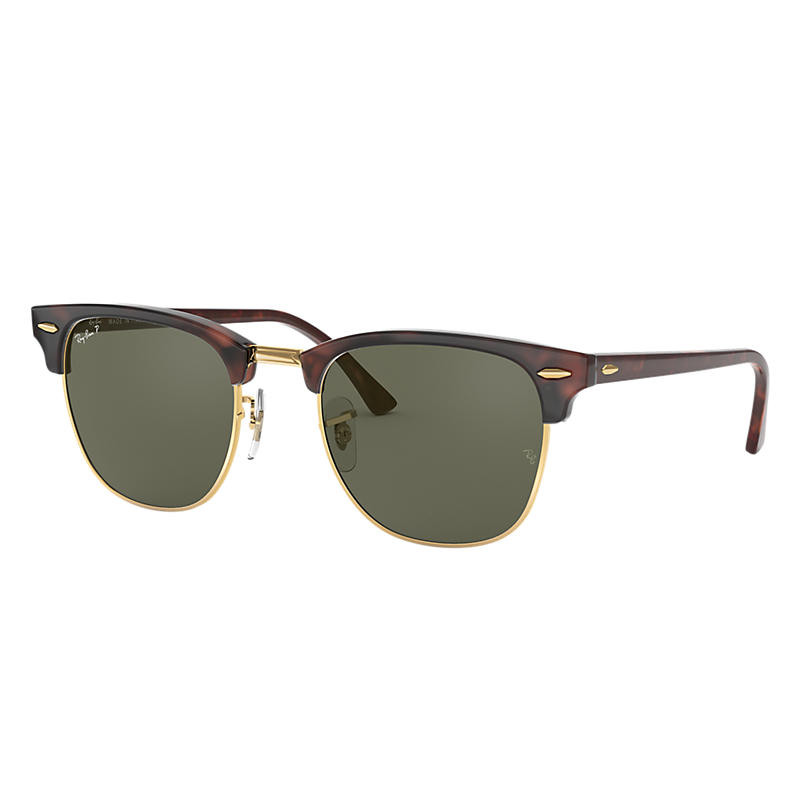 Ray-Ban Clubmaster Classic Tortoise, Polarized Green Lenses - RB3016 | Ray-Ban (US)
