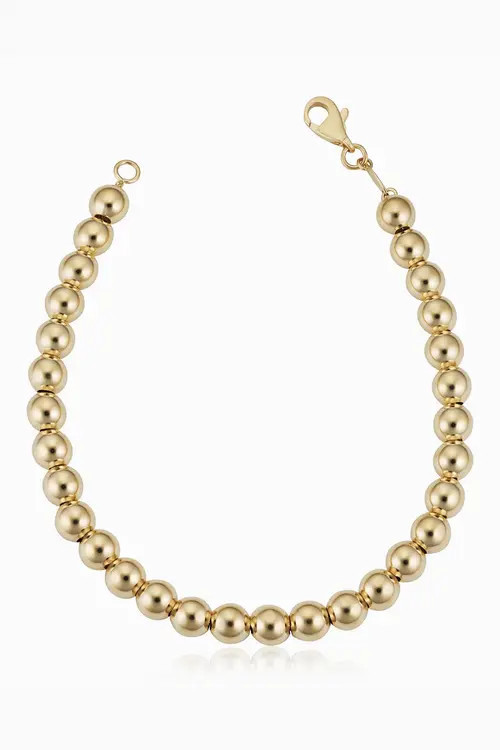 Oradina 14K Yellow Gold Have a Ball Bracelet at Nordstrom, Size 7.5 | Nordstrom