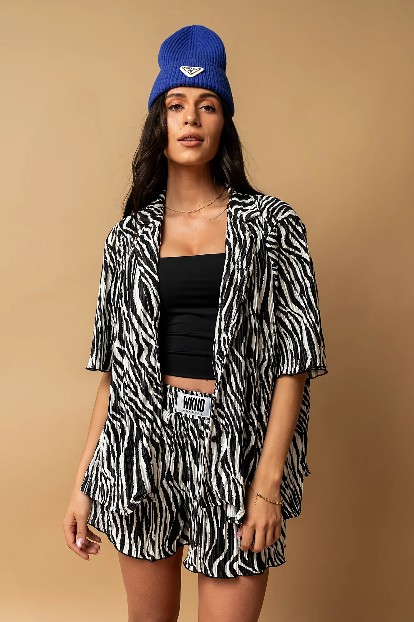 Keep On Moving Zebra Plisse Set | WKNDchasers