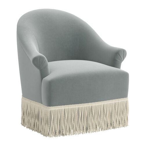 Marie Swivel Chair, Performance Velvet | One Kings Lane