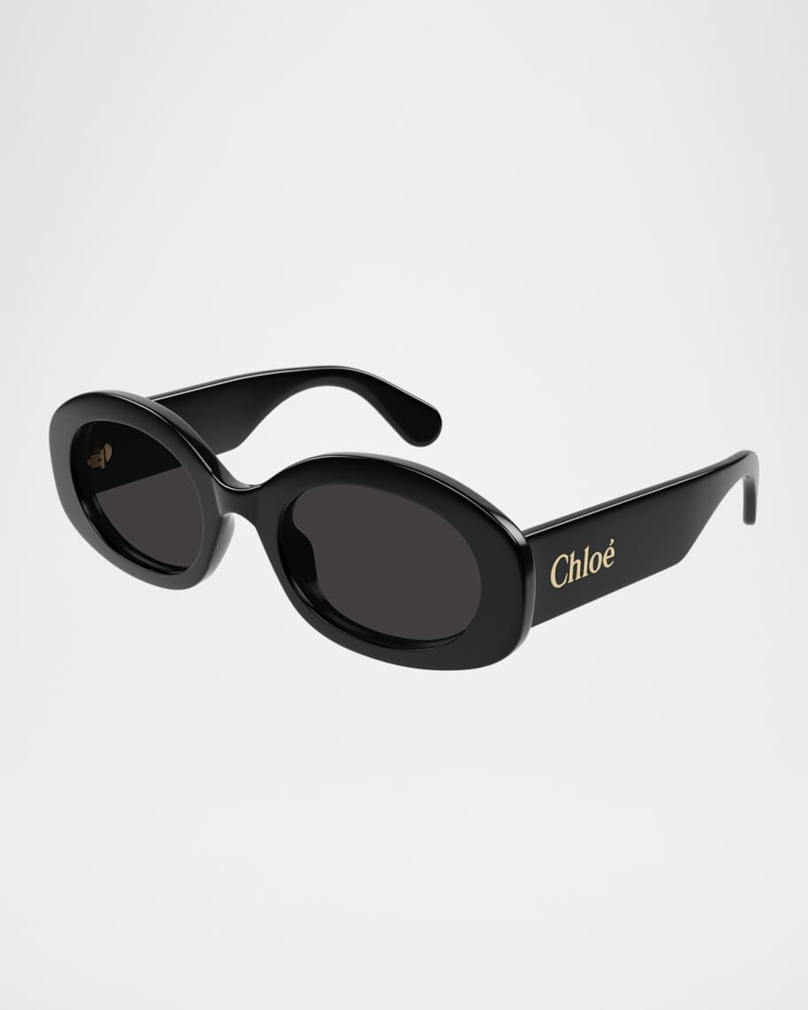 Naomy Acetate Oval Sunglasses | Neiman Marcus