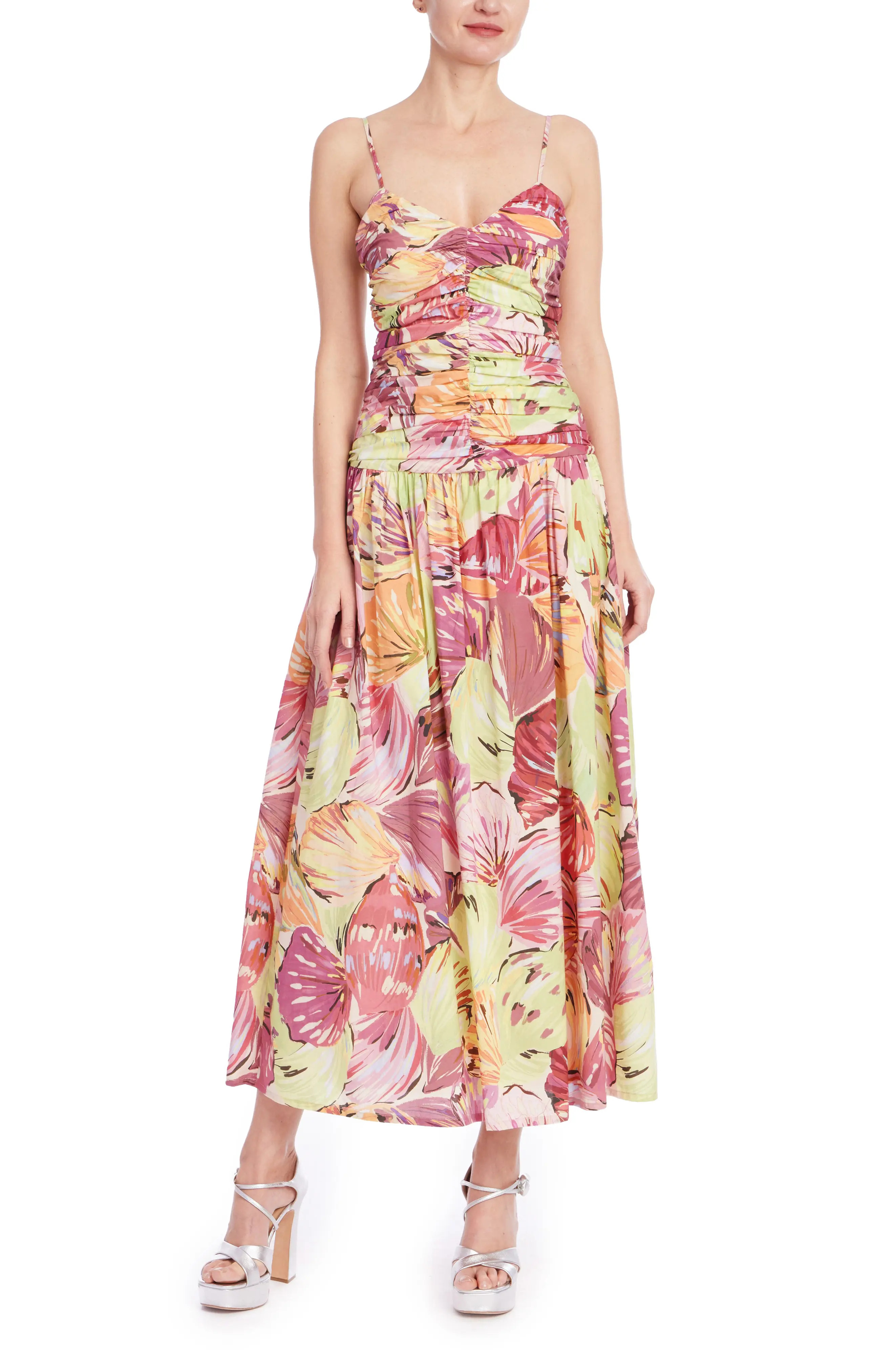 Floral Print Midi Dress (Women) | Nordstrom | Nordstrom