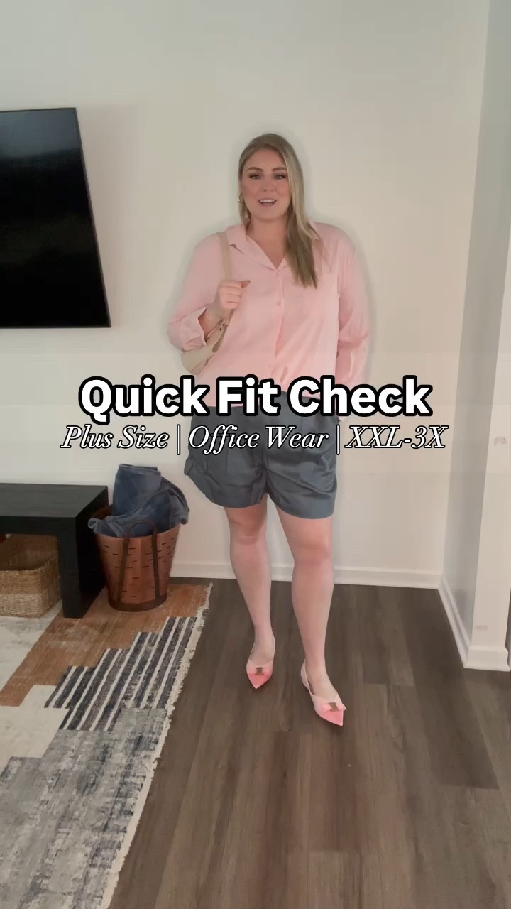 My most recent office look! Currently loving these flats and wearing everything I can to have an excuse to wear them! 

Not all people can wear shorts into the office, but I personally love a short trouser! 

Office wear, dress shorts, button down shirt, ballet flats, flats, plus size fashion, curvy, tall, affordable fashion 

#LTKStyleTip #LTKMidsize #LTKPlusSize