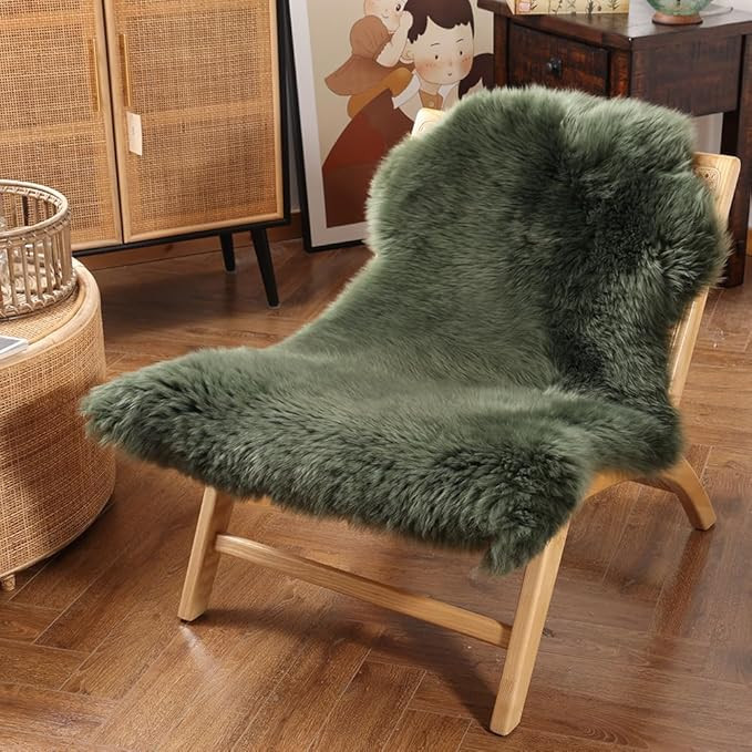 Premium Genuine Fur Sheepskin Rug Real Australia Sheepskin Natural Luxury Fluffy Lambskin Fur Are... | Amazon (US)