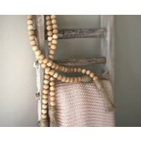 Wood Bead Garland  Farmhouse Beads  Strand  Tassles  Rustic  Country Chic | Etsy (US)