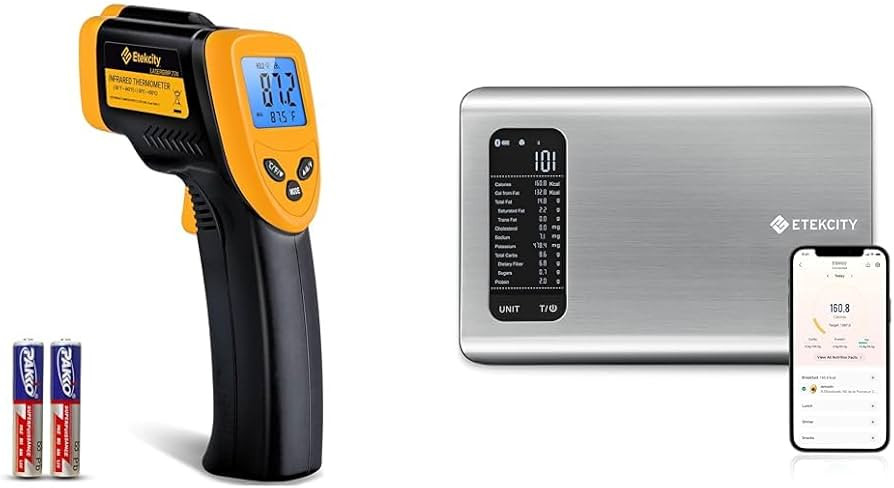 Etekcity Infrared Thermometer 774 and Smart Nutrition Scale, Digital for Cooking Baking Grilling,... | Amazon (US)