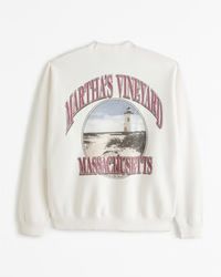 Martha's Vineyard Graphic Crew Sweatshirt | Abercrombie & Fitch (US)