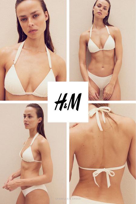 Summer time chic with the Push-up Triangle Bikini Top  Now on sale for only $21 at H&M - plus it comes in four colours! #hm #bikini #triangletop

#LTKSwim #LTKSeasonal #LTKFindsUnder50