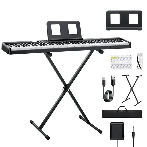 Donner Piano Keyboard 88 Keys, Velocity-Sensitive Digital Keyboard Piano for Beginner, Portable E... | Walmart (US)