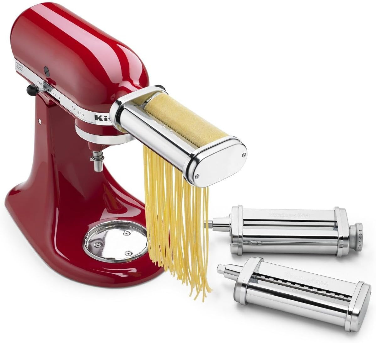 KitchenAid KSMPRA Stand Mixer Attachment Pasta Roller & Cutter, 3-Piece Set, Stainless Steel | Amazon (US)
