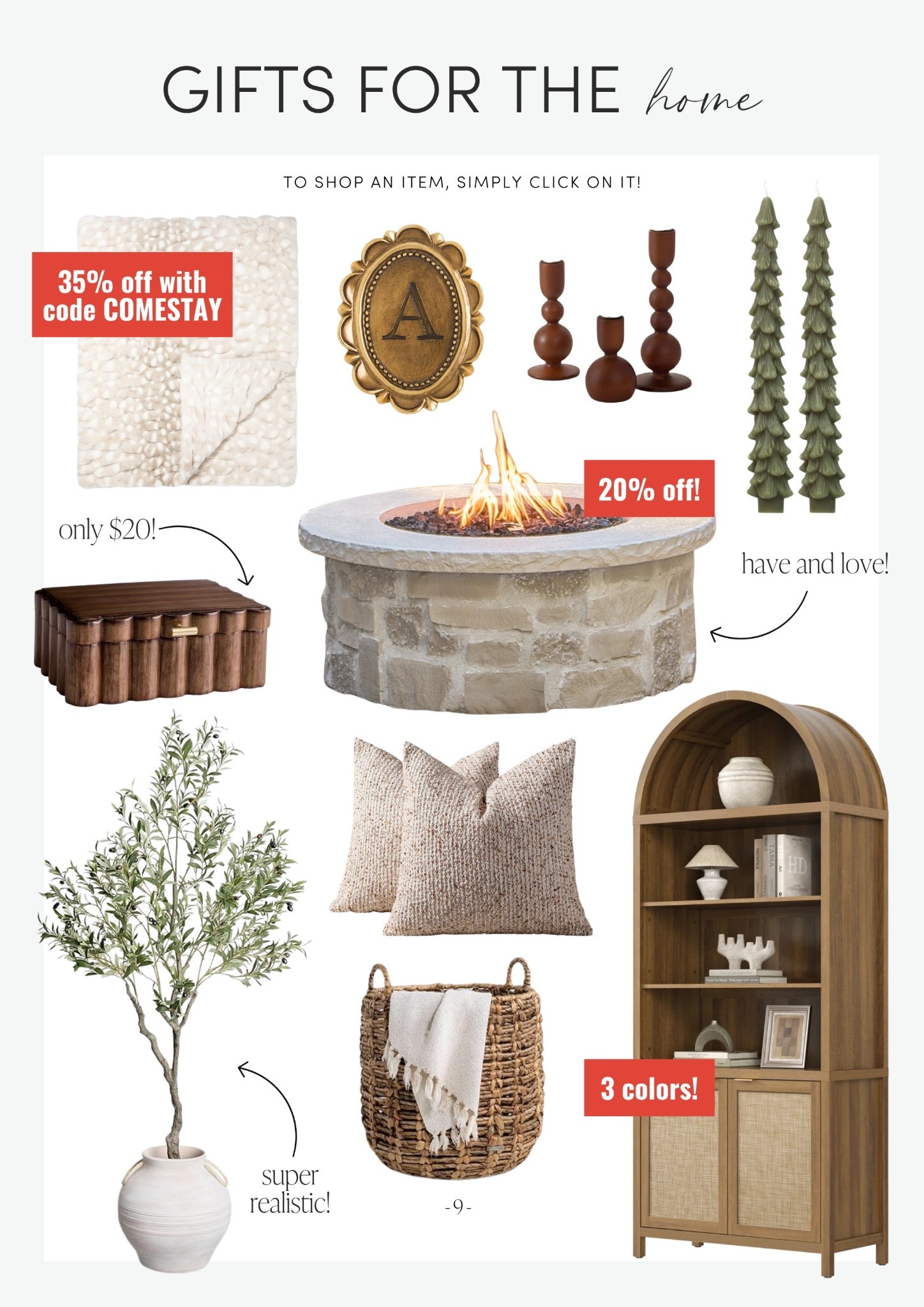 Gifts for the home! Cozy throws, chic décor, and home essentials that make any space feel merry and bright!! The cutest home decor! 

ComeStayAwhile, Amanda Vernaci

GiftsForTheHome | HomeDecor | HolidayStyle | LTK gift guide | LTK holidays 


#LTKHome #LTKGiftGuide #LTKHoliday