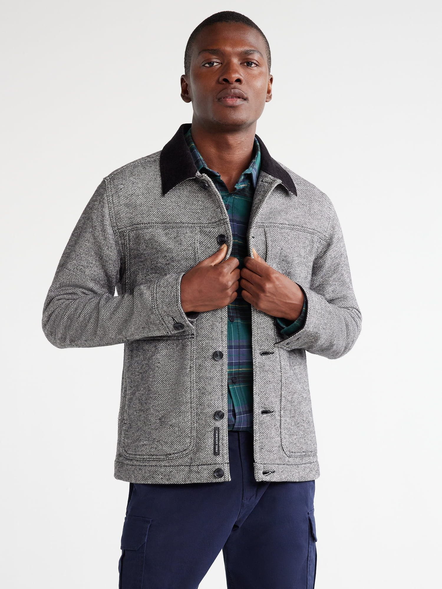 Free Assembly Men's Winter Mackinaw Jacket, Sizes S-3XL | Walmart (US)