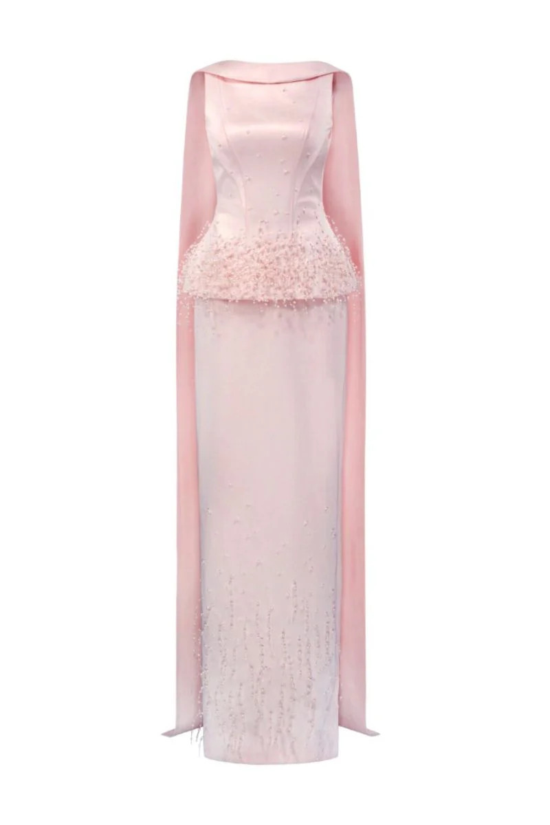 SALMA SILK TAFFETA DRESS IN LIGHT PINK | 21Six | CULT MIA | CULT MIA UK LTD