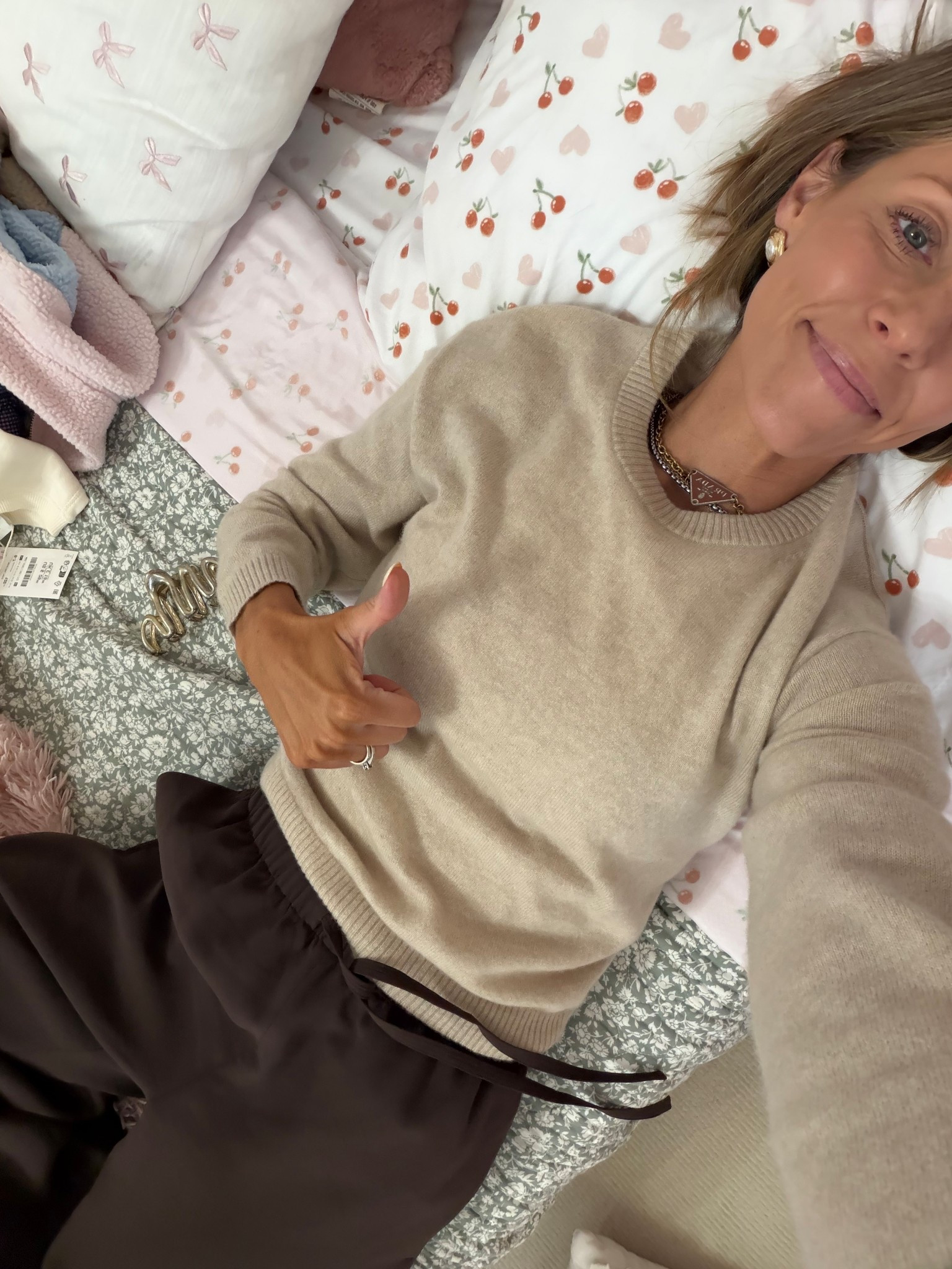 Forgot to snap a pic of my travel outfit but these are some of my favorite pants that are so comfortable!! Wearing a small. My go to Amazon tank and this cashmere sweater are linked too along with my fave new Velcro strap sneakers!! 

#LTKSaleAlert #LTKFindsUnder100 #LTKootd