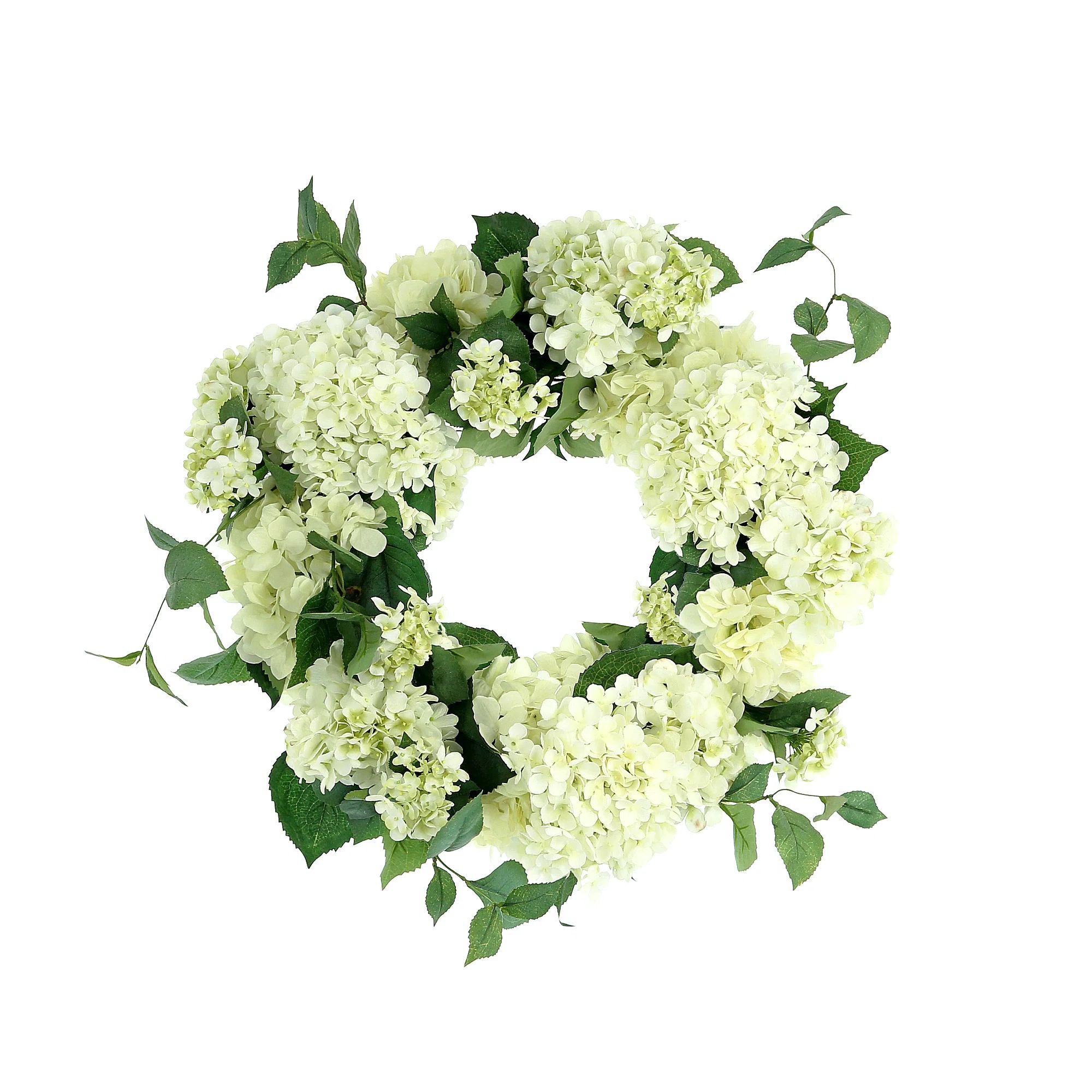 The Holiday Aisle® 26" Faux Hydrangea Wreath & Reviews | Wayfair | Wayfair North America