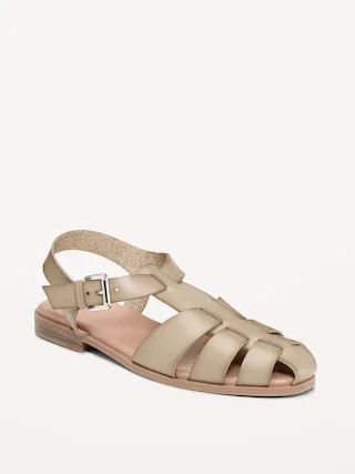 Faux-Leather Fisherman Sandals | Old Navy (US)