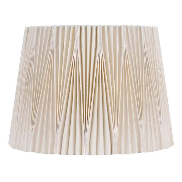 Beige Pleat Drum Table Lamp Shade, 10" | At Home