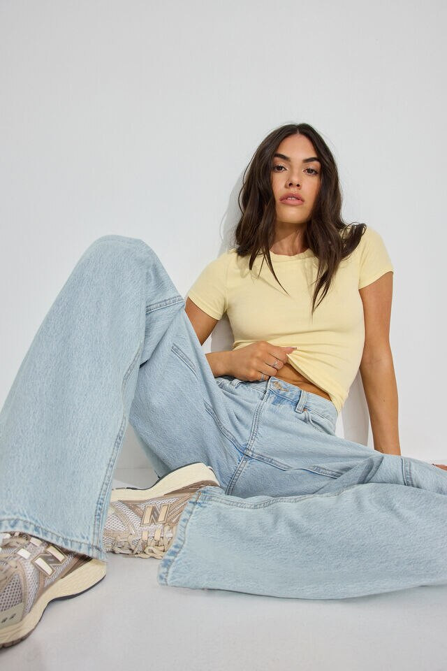 Rylee Ribbed Crewneck T Shirt | Garage Clothing