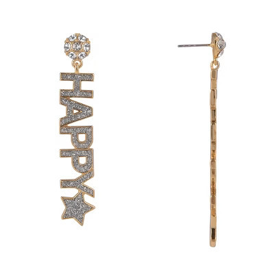 Hallmark Happy New Year Stone Earrings | Target