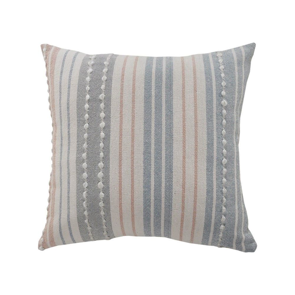 Ox Bay 20" x 20" Hand-Woven Gray/ White Stripe Resistant Polyester Pillow Cover | Walmart (US)