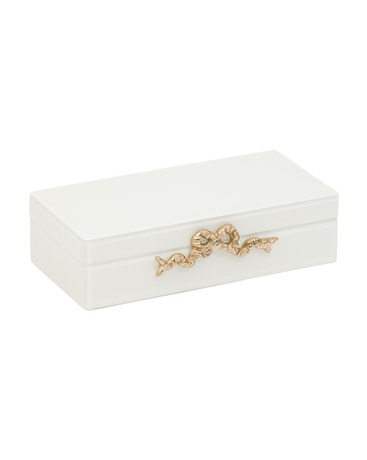 Elegant Bow Glass Box | TJ Maxx