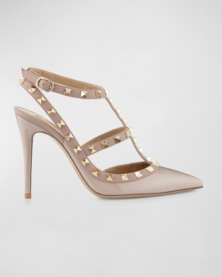 Valentino Garavani Rockstud 100mm Slingback High-Heel Pumps | Neiman Marcus