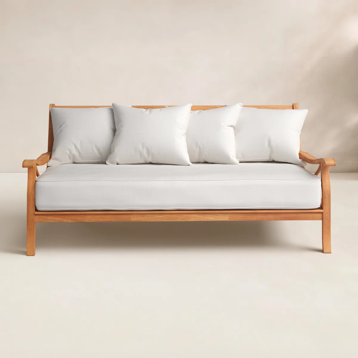 Brunswick 79" Wide Outdoor Teak Patio Daybed with Cushions | Wayfair North America