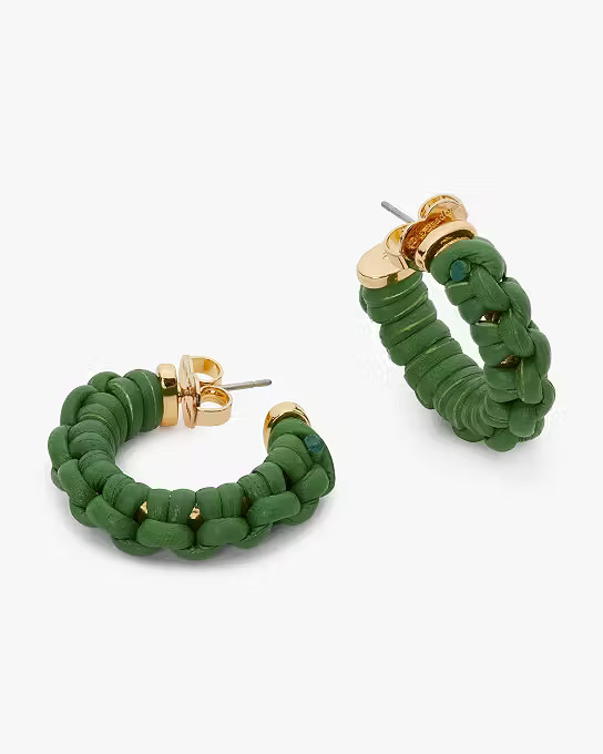Bohemia Leather Small Hoops | Kate Spade (US)