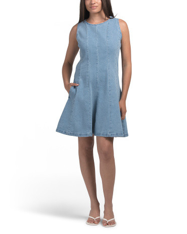 Super Stretch Denim With Heavy Bleach Wash Mini Dress | Casual Dresses  | Marshalls | Marshalls