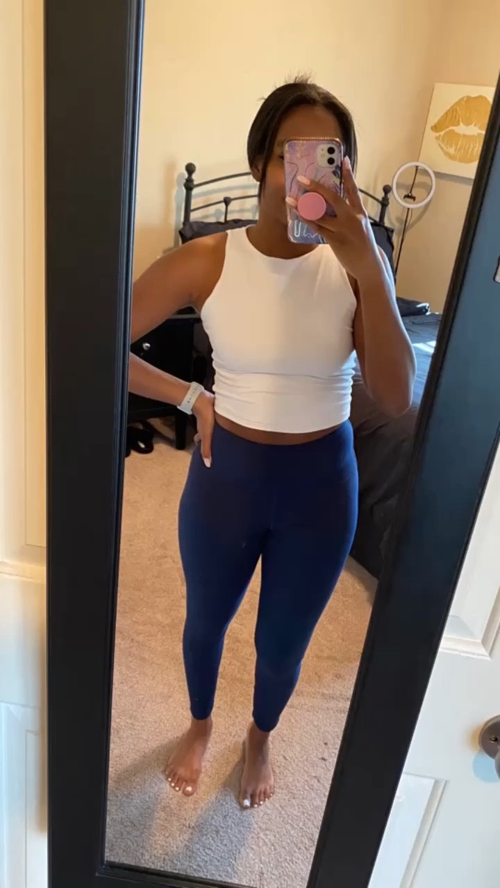 I’m so excited about getting back into the gym. These yoga leggings are comfortable for any workout and I love that you can choose the length of the inseam! I already have 3 pair. I’m wearing a size small for reference  #workoutgear 

#LTKfit