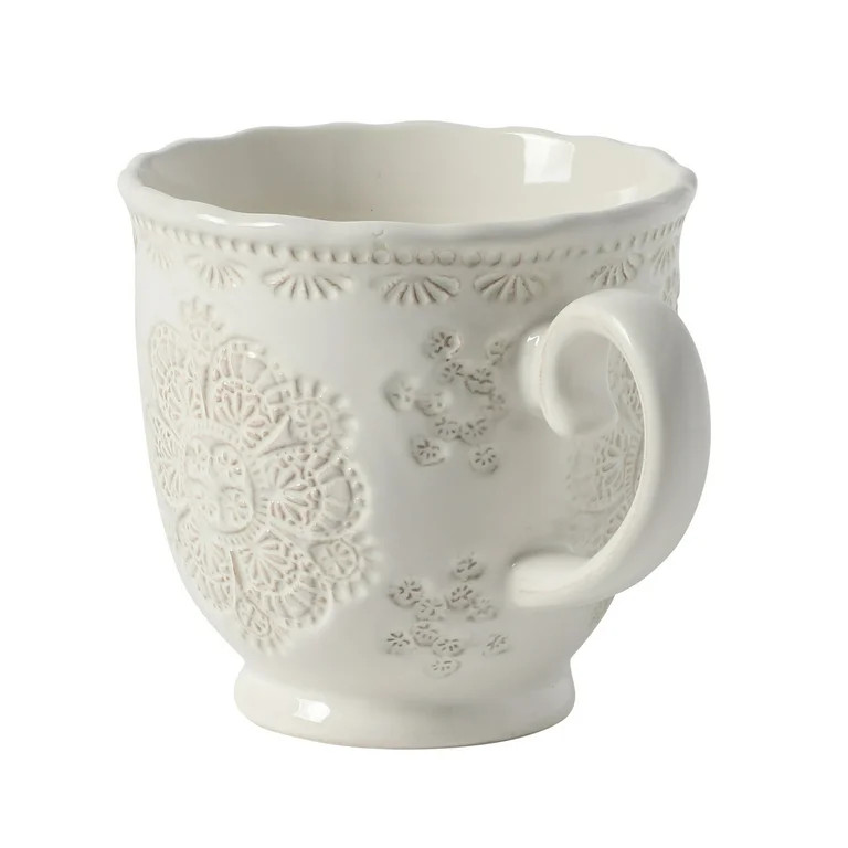The Pioneer Woman Vintage Lace Mug, White | Walmart (US)
