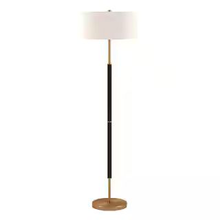 Meyer&Cross Simone 61.5 in. Matte Black and Brass Floor Lamp FL0159 - The Home Depot | The Home Depot